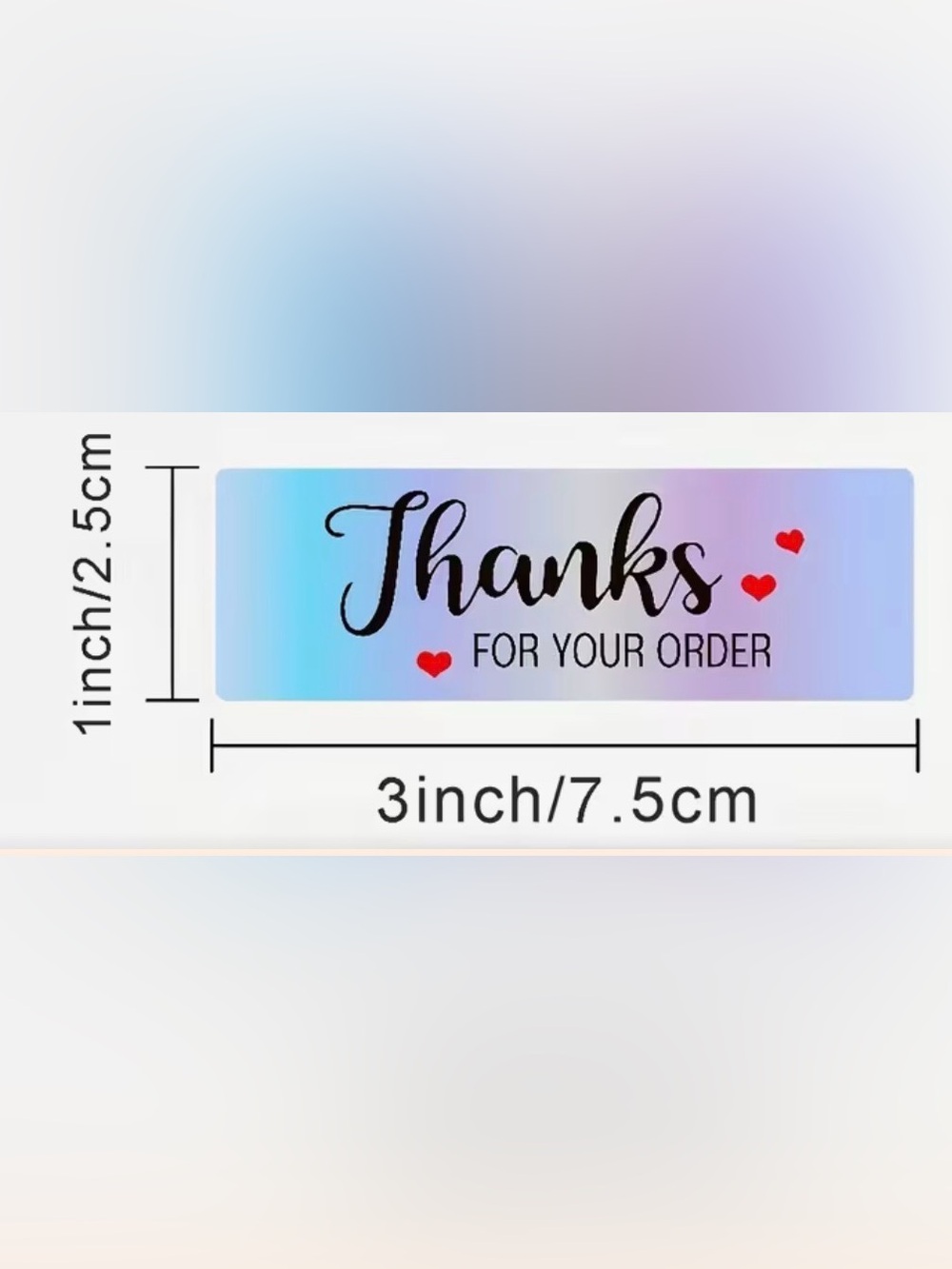 120 thank you sticker roll - 3” x 1” - Picture 2 of 5
